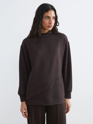 Lc Waikiki Yeni Sezon Dik Yaka Soft Touch Kadın Sweatshirt Tunik