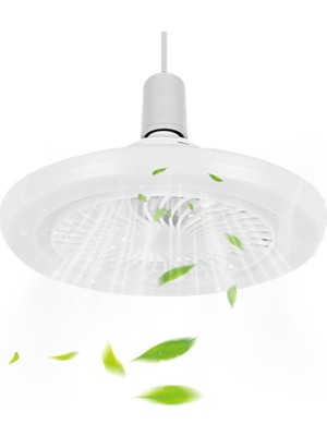 Starseven Kumandalı 3 Mod Işıklı Fanlı Zaman Ayarlı Ledli Lambalı Tavan Vantilatörü E27 Duy, Duya Takılabi