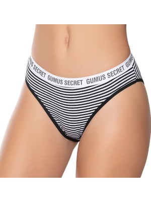 Gümüş 6063 12'li Kadın Likralı Kemerli Lastik "gümüş Secret" Bikini