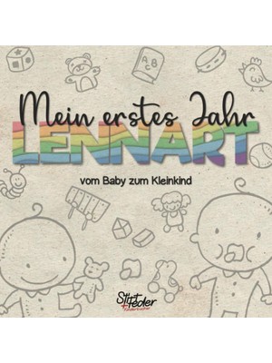Starseven Mein Erstes Jahr - Lennart - Vom Baby Zum Kleinkind: Dein Individuelles Babyalbum Mit Wunschnamen F