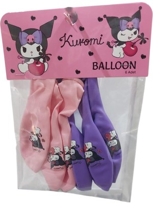 Starseven Timon Kuromi Balon, 6'lı Paket, Pembe