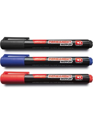 Starseven Rayno Permanent Marker Kalem – Kesik Uç (Chisel Tip) – Alkol Bazlı Kalıcı Keçeli Kalem – Cam, Plast