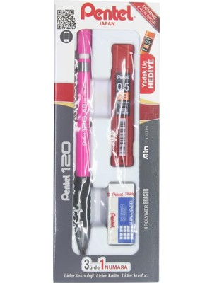 Starseven Pentel A315-3AS 120A3 Pentel A315-3AS (0.5mm) 120A3 3'lü Okul Seti - (Kalem+Silgi+Hediye Min)