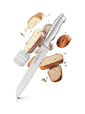 Starseven Rösle Line Ekmek Bıçağı 13716-20 cm Tırtıklı Kenarlı Yüksek Kaliteli Ekmek Kesme Bıçağı, 18/1