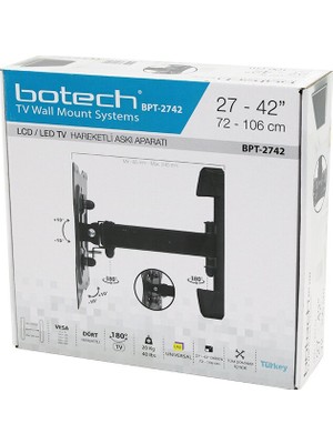 sbodurhome Hareketli Tv Askı Aparatı - 27-42 Inç - 72-106 cm - LCD LED Tv Uyumlu