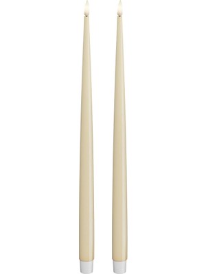 Starseven Deluxe Homeart Iç Mekan Alevsiz LED Yemek Mumu - 2'li Set - Alevli ™ Teknolojisi - Pille Çal