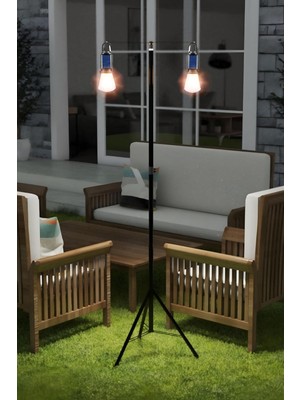 Starseven Kyrotech 2 Lambalı, Askılı, 3 Modlu, Şarjlı, LED Solar Güneş Enerjili, 2 mt Metal Standli, Su Geçir