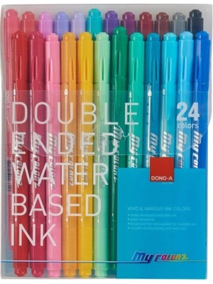 Starseven Dong-A-My Color 2 Cift Taraflı Keçeli 24 Renk Set