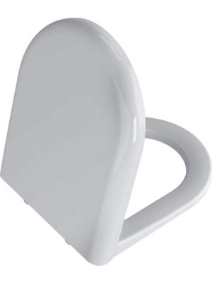 Starseven Zentrum 94-003-009 Yavaş Kapanır Klozet Kapağı, Duroplast, Beyaz