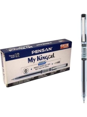 Starseven Pensan 6405 My-King Jel, Metal, Klipsli Kalem, Siyah 0,5 12'li Paket - PE06405SİYAH