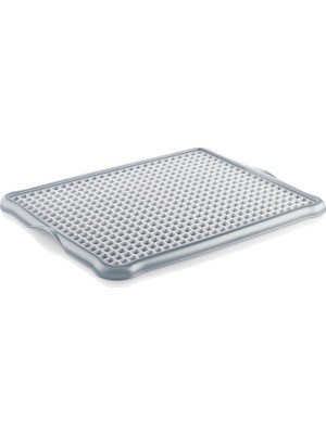 Starseven Orret 44X35 cm Plastik Bulaşık Süzgeci Mat Izgara Süzgeçli Süzmatik Tezgah Üstü Bulaşık Kurutm