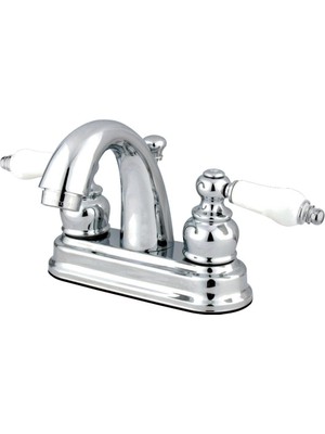 Starseven Brass GKB5611PL Restorasyon 10 cm Merkez Seti Lavatuvar Musluğu, Perakende Açma, Cilalı Kr
