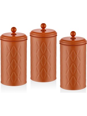 Starseven The Mia Prizma Çay Kahve Kavanozu Terracota 1,20 Lt