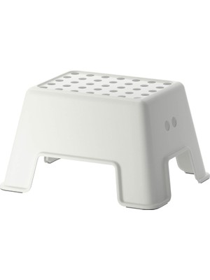 Starseven Bolmen Tabure Olarak Kullanılır Kaymaz 25 cm 2 Renkler, Plastik, Beyaz, 44 x 35 x 25 cm