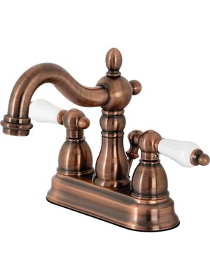 Starseven Brass KB160PLAC Heritage 4 "centerset Banyo Bataryası, Antik Bakır