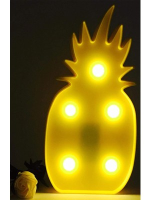 Starseven AD96YT0057 Ananas Şeklinde Ledli Dekoratif Eğlenceli Çocuk Gece Lambası Çok Amaçlı Aydınl
