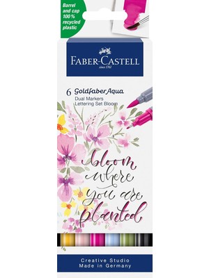 Starseven Faber-Castell Goldfaber Aqua Çift Uçlu Sanatsal Markör 6’lı Kaligrafi