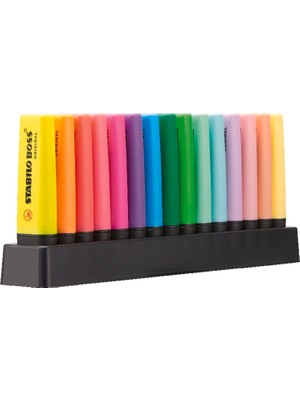 Starseven Stabilo Original - Fosforlu Kalem - 15'li Masa Seti - 9 Parlak Renk - 6 Pastel Renk