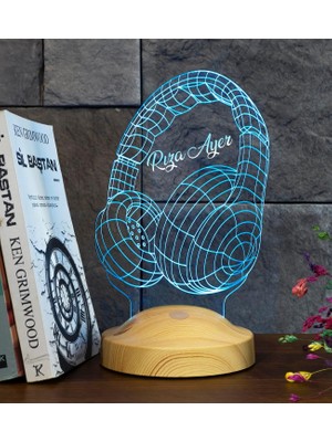 Starseven Müzisyen Hediyesi Şeklinde Kişiye Özel 3D LED Lamba, Doğum Günü Hediyesi Lamba