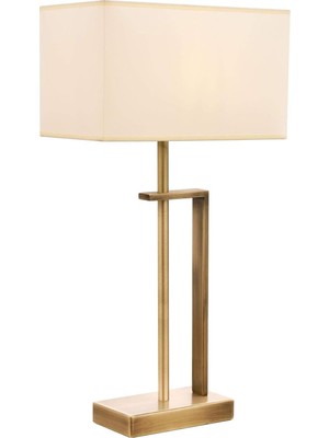 Starseven Avonni ML-9109-1E Eskitme Kaplama Masa Lambası, E27, Metal, 35CM