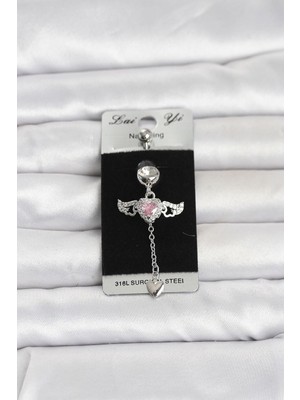Starseven 316L Cerrahi Çelik Kanatlı Model Göbek Piercing