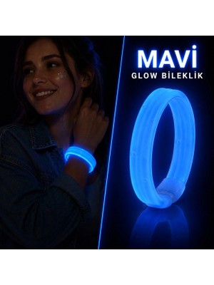 Starseven Kalın Glow Bileklik – Kırılarak Yanan Parti Festival Bilekliği