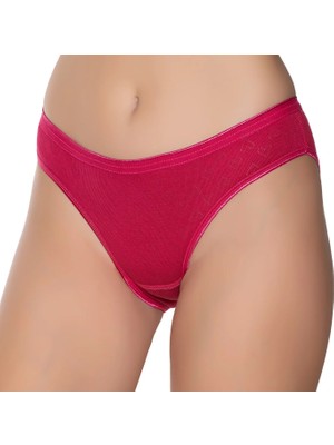 Gümüş 6092 12'li Kadın Jakarlı Kalp Desenli Bikini