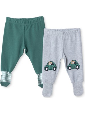Hellobaby Erkek Bebek 2li Pantolon Araba Baskılı Çoraplı