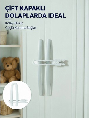 Twin Store 4 Adet Çocuk Güvenlik Dolap Kilidi Dayanıklı Uzun Ömürlü Tasarım Yeni Nesil