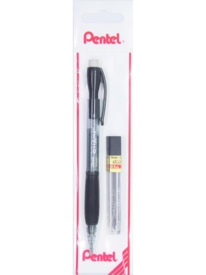 Starseven Pentel 0.5 mm Kauçuk Tutaçlı Versatil - Champ + Yedek Uç Si̇yah