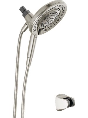 Starseven Faucet 7-Setting IN2ITION Çift Duş Başlığı, El Spreyi, Fırçalanmış Nikel Duş Başlığı, Hortum,