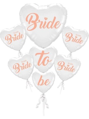 Starseven Beysüs Bride To Beyaz Folyo Balon Set