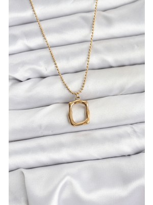 Renas Store 316L Çelik Zincir Gold Renk Model Kadın Kolye TJ-BKO10688
