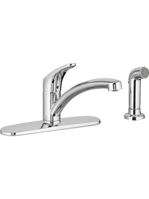 Starseven American Standard 7074040.002 Colony Pro Tek Kulplu Mutfak Bataryası Yan Sprey Deckplate, Parlak