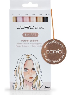Starseven Copic Ciao 5+1 Set - Portrait Colors 1