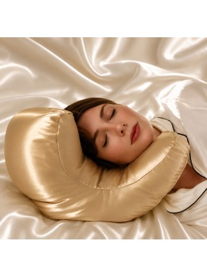 Zeelux Güzellik Yastığı – %100 Ipek Kumaşlı, Pamuk Iç Astarlı Beauty Sleep Pillow, Kırışıklık Önleyici Ergonomik Yüz ve Boyun Destek Yastığı | Sırt Üstü ve Yan Yatanlar Için