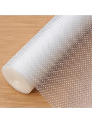 Starseven 10 M×45 cm Eva Pıtırcık Raf Çekmece Örtüsü – Kesilebilir Şeffaf Silikon & Eva Kaymaz Mat, Mutfak