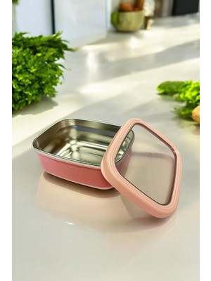 Starseven Dikdörtgen Saklama Kabı 1,40 L Pembe VP-930, Pembe