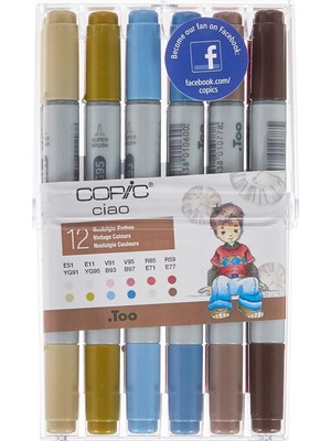 Starseven Copic Ciao 12 Li Set Nostalgie Colors
