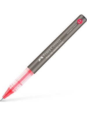 Starseven Faber-Castell Free Ink Roller Kalem 0.5, Kırmızı, Silinmez Kalıcı Mürekkep, Iğne Uçlu, Akıcı Yazım,
