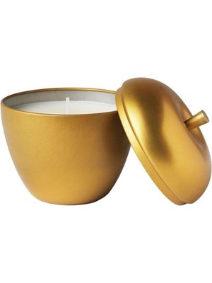 Starseven Vinterfint Metal Kutuda Kokulu Mum, Altın Rengi, Vanilya Tarçın Tatlı Elma, 9 cm