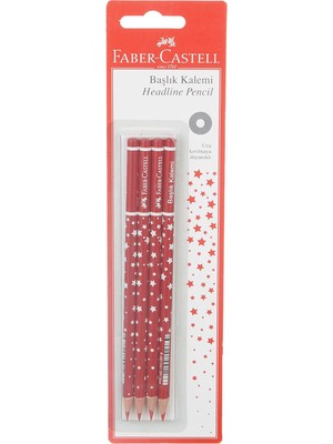 Starseven Faber-Castell Başlık Kalemi Yıldız Kırmızı