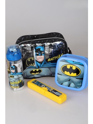 Starseven Yeni Sezon Batman Beslenme Çantası,matara,diş Fırçası Kutusu Beslenme Kabı Yemek Seti