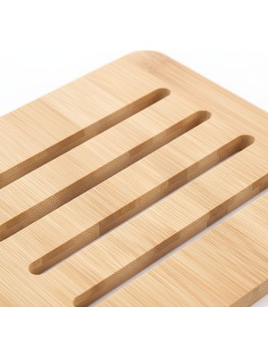 Starseven AMBERHAUS%100 Doğal Bambu Kare Nihale - 16X16 cm Isıya Dayanıklı Ahşap Tencere Çaydanlık Altlığı
