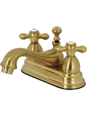Starseven Brass KS3607AX Restorasyon 10,16 cm Ortaya Monte Lavabo Musluğu, Saten Pirinç