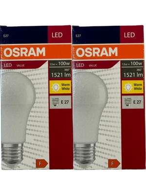 Starseven LED Ampul, E27 Duy, 13W (100W), 2700K Sarı Işık, Tasarruflu, 2 Adet