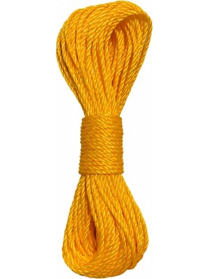 Starseven 20 Metre Sarı Naylon Ip 3 Mm, Çok Amaçlı Dayanıklı Çamaşır Ipi, Kamp Bahçe Balkon Hamak Taşıma S