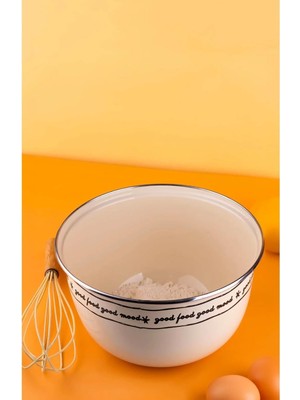 Starseven Mood Emaye Karıştırma Salata Kabı 24CM 4 Litre (Ocağa Da Koyulabilir)