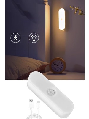 Starseven Neo Vista USB Şarjlı LED Işık, Hareket Sensörlü, Beyaz Işık, Oda, Mutfak, Salon Merdiven Için Ta