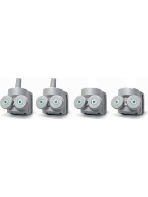 Starseven Duşakabin Tekerlek Seti 4 Adet (2 Üst + 2 Alt) 2x2 Sistem Kayar Cam Kapı Ray Tekerleri, Evre